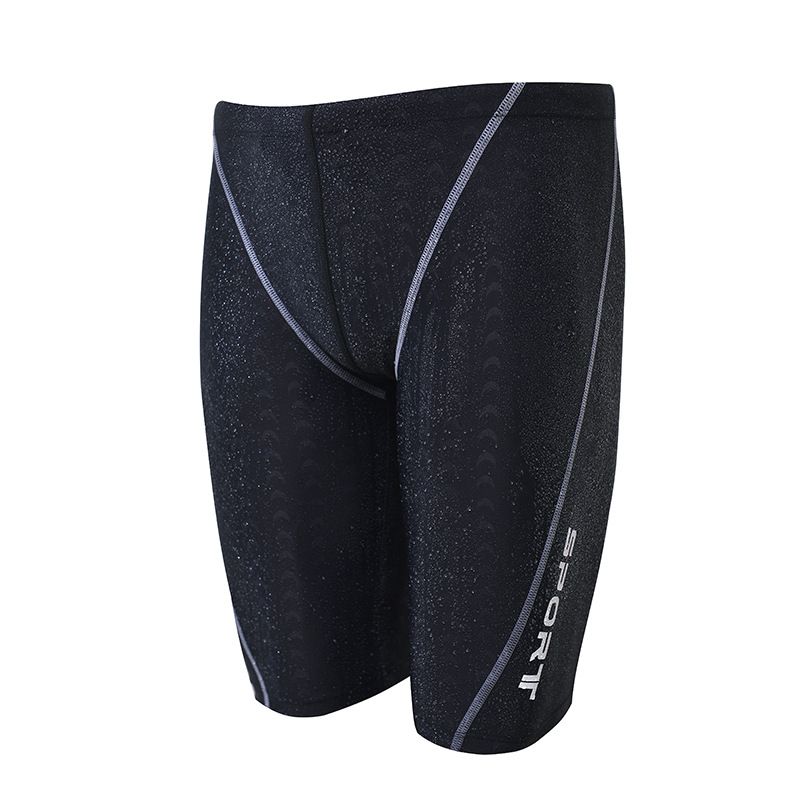Herren-Badehose, neue, schnelltrocknende Badehose für das Schwimmbadtraining, mittellang, professioneller Trainer, Anti-Peinlichkeit, Sonnenschutz, Badehose für heiße Quellen_voghion.com