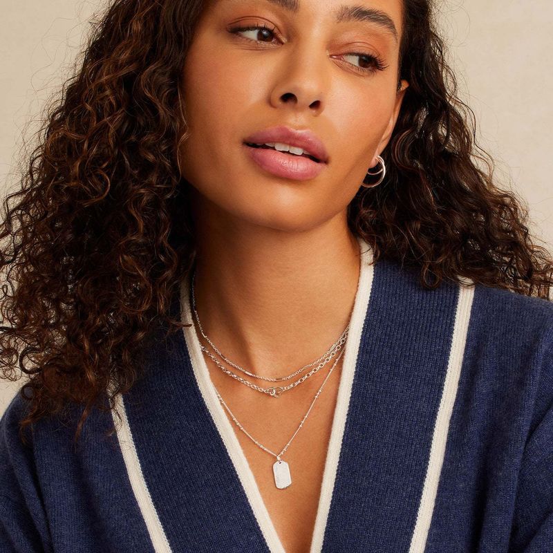 Collana con graffetta e fibbia doppia in acciaio inossidabile da donna, placcata sottovuoto, semplice bracciale da pendolare in oro vero_voghion.com