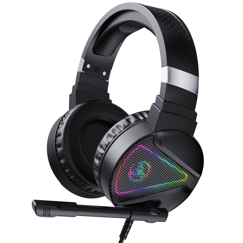 F16 Headwear Game RGB -hehkuva ABS-materiaalista valmistettu tietokoneen johdollinen e-urheiluun tarkoitettu kanansyöntikuulokkeet_voghion.com