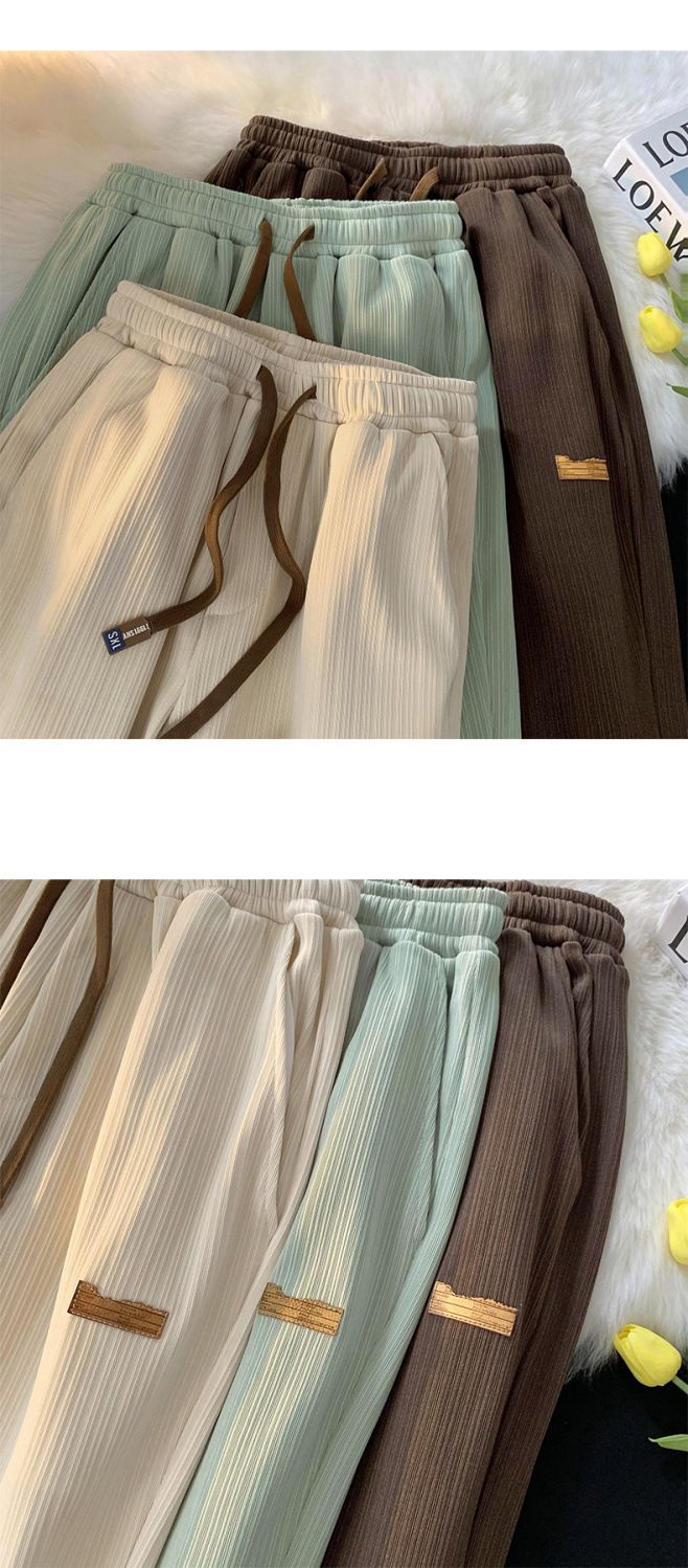 IJszijde heren in de zomer, dunne stijl, Amerikaanse winkelstraat, cool en veelzijdig, geschikt voor tieners, losse rechte pijpen_voghion.com