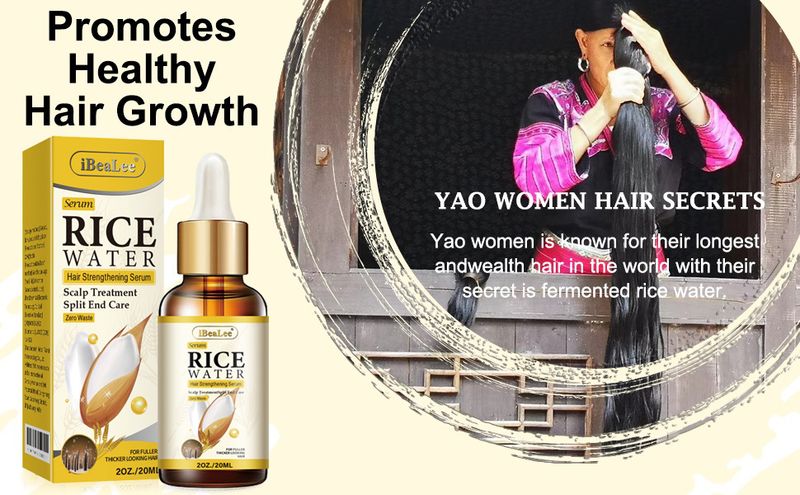 IBeaLee Rice Aquatic Ginger King Root Capelli liquido nutriente Essenza anti-spargimento_voghion.com