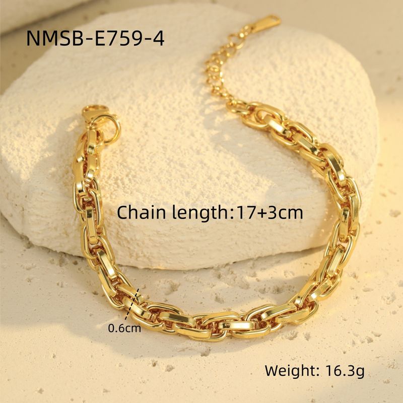 Punk Interlocking Stainless Steel Non Fading Thick Bracelet Fashionable Personality All Match Hand Jewelry_voghion.com