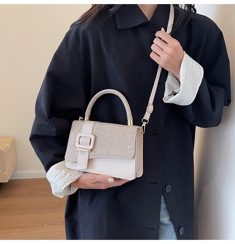 Taschen 2023 Neue Damentasche Gürtelschnalle Trendiges Nischendesign Handtasche Schlichte modische Schultertasche Damen Schräg_voghion.com