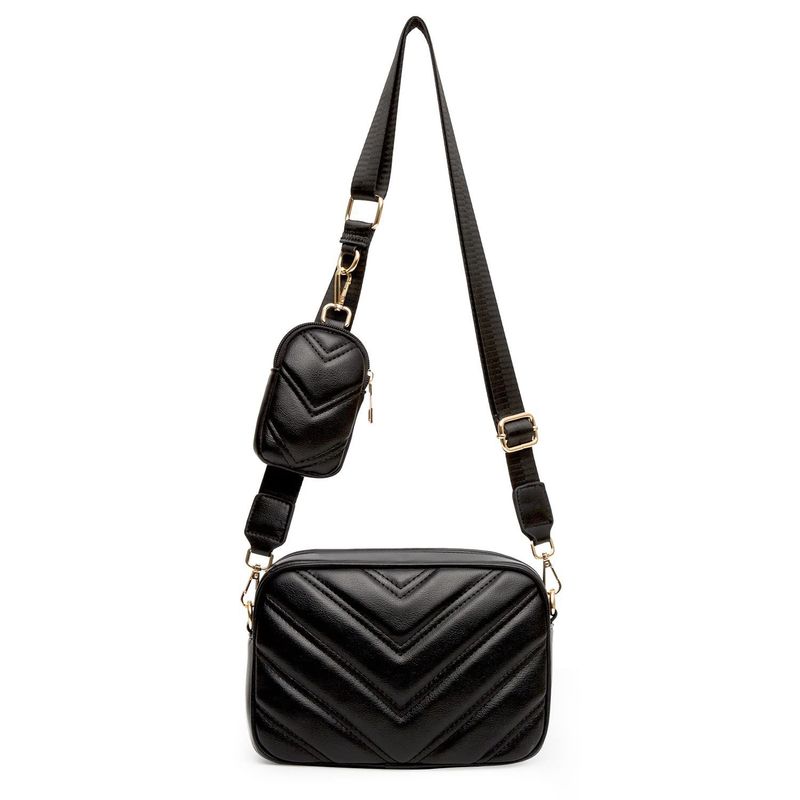 Borsa a tracolla singola in pelle alla moda per donna con portamonete e portacellulare staccabili_voghion.com