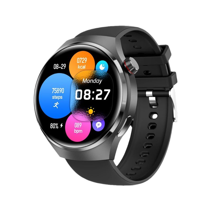 Nuovo orologio intelligente GT4PRO con Bluetooth e schermo grande da 1,53 pollici, funzione salute, musica e sport transfrontalieri_voghion.com