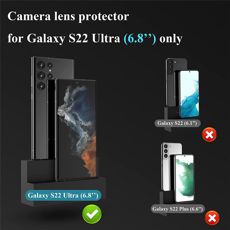 Voor Samsung S23 Ultra Camera Lens Protector Aluminium Metaal Gehard Glas Camera Film Voor Galaxy S22 Ultra 5G accessoires_voghion.com