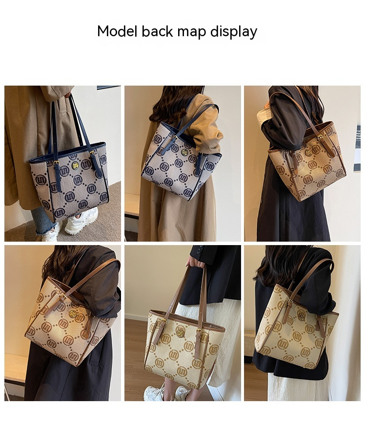 2023 Neue, heiß verkaufte Jacquard-Premium-Einkaufstasche für Damen mit großer Kapazität, ausgehende Handtasche, vielseitige, temperamentvolle Umhängetasche für Damen_voghion.com