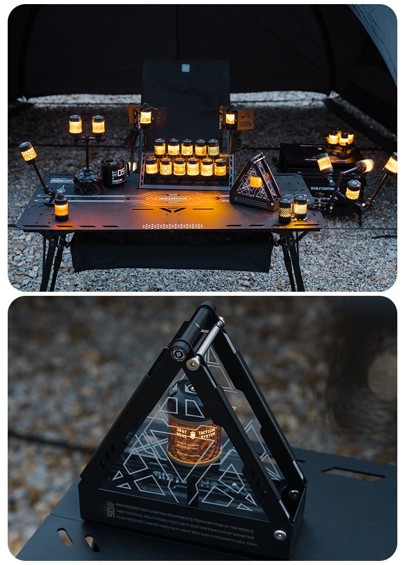 19-LED Rechargeable Camping Lantern - 360° Adjustable Light, 10000mAh Power Bank, IPX5 Waterproof, Compact 8x8x8cm (Multiple Colors)_voghion.com