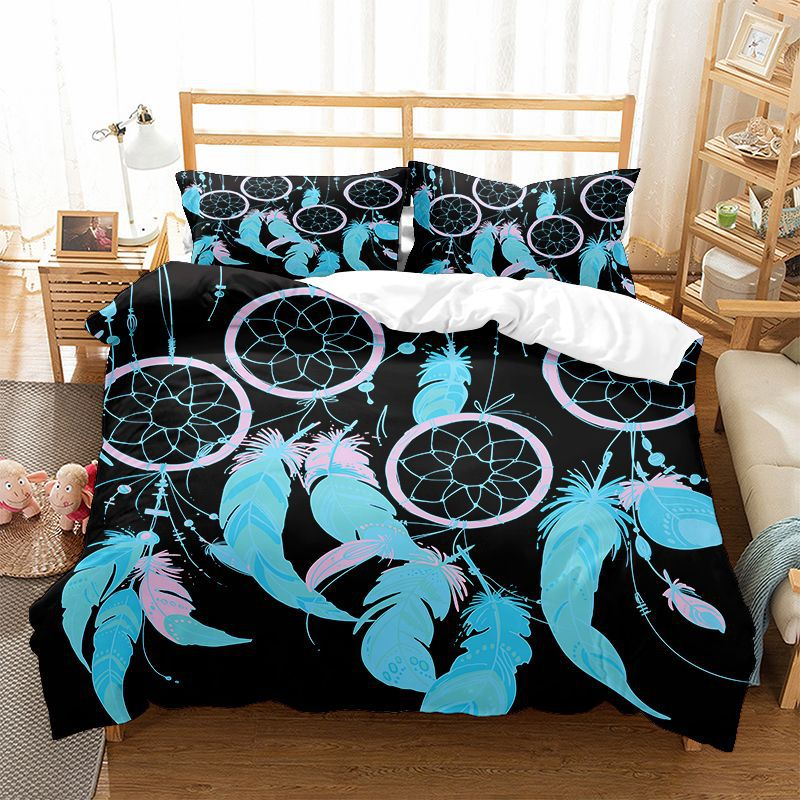 Fantasy Rainbow Pok Dream Net Series Three Down Duvet Cover Matte Four piece Set_voghion.com