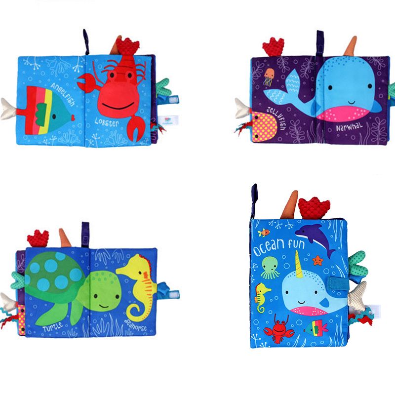 Juguetes sensoriales para recién nacidos, libros educativos para bebés, juguetes para cuna, juguetes para bebés en blanco y negro, libros de tela con animales, juguetes para bebés de 0 a 12 meses_voghion.com