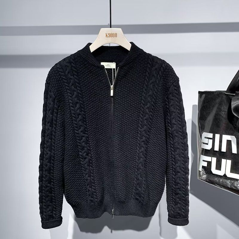 Herrenbekleidung: Das beste Produkt im Laden ist einen Versuch wert. Winter-Design, Nischen-Strickjacke mit Reißverschluss für Herren. Retro-Pullover in großer Größe für Herren_voghion.com