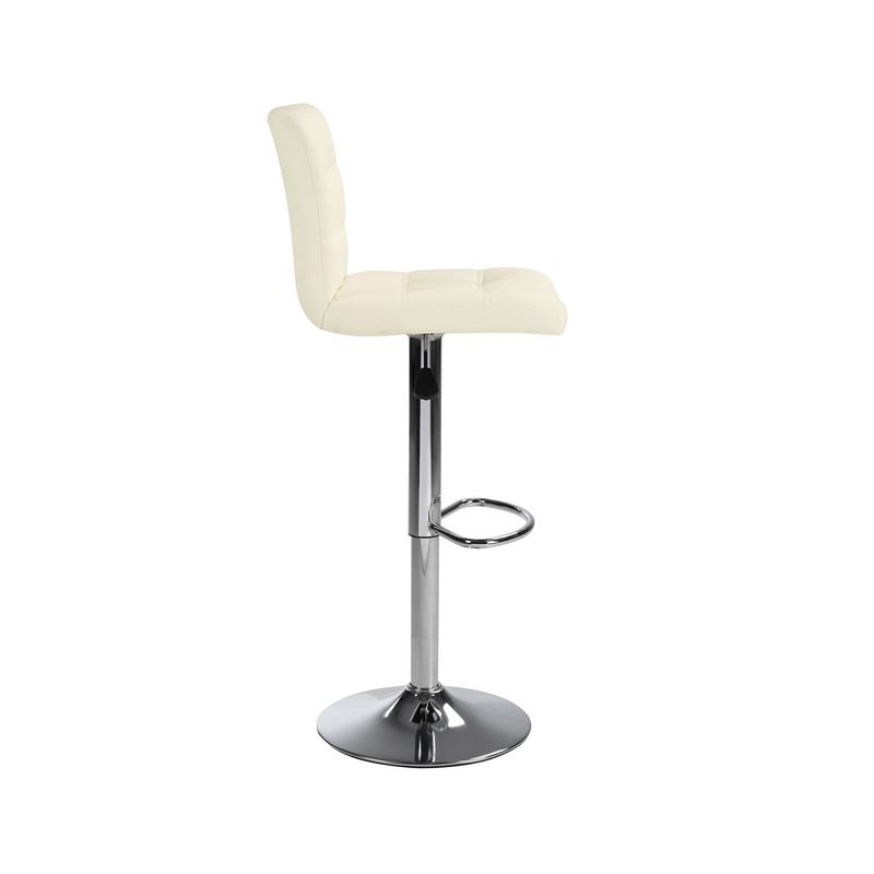 Bar Stools 1 Set Of 2, Counter Height Bar Stools, Square Cushion Bar Stools With Back, Footstool, Cafe, White, 2 Pieces_voghion.com