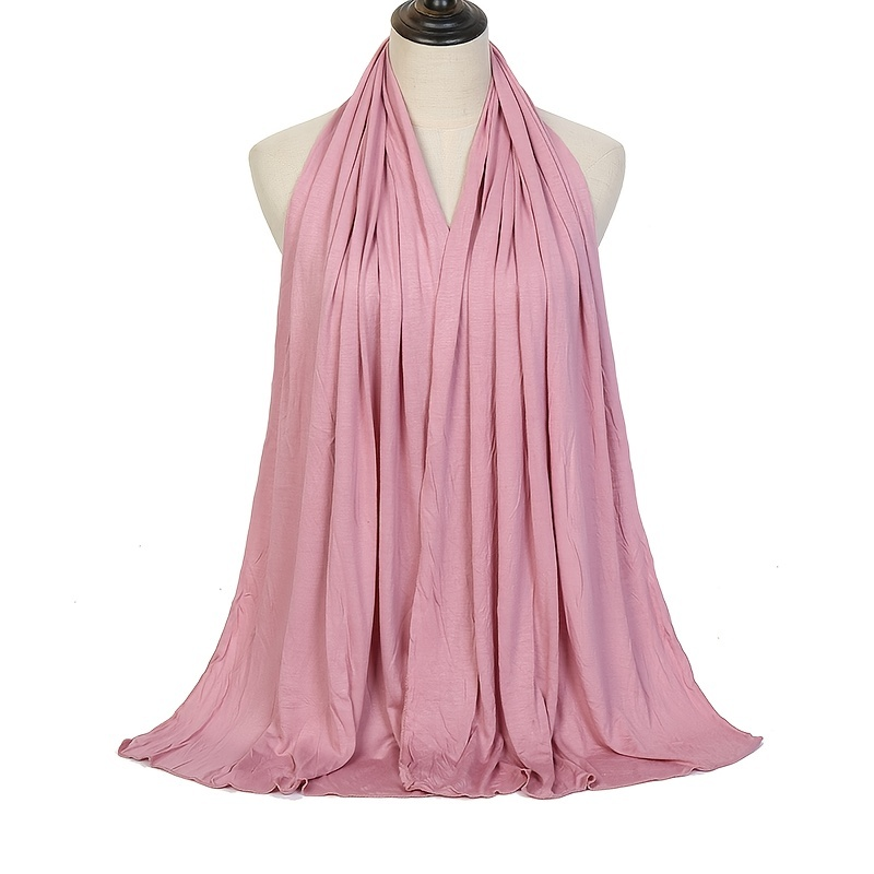 Dehnbarer Hijab, großer, schlichter Maxi-Schal, Schal, hochwertiger, warmer Wickelschal, Geschenke zum Eid, Muttertag_voghion.com