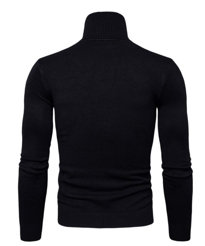 Pull coupe slim pour hommes, revers en laine, base épaisse_voghion.com