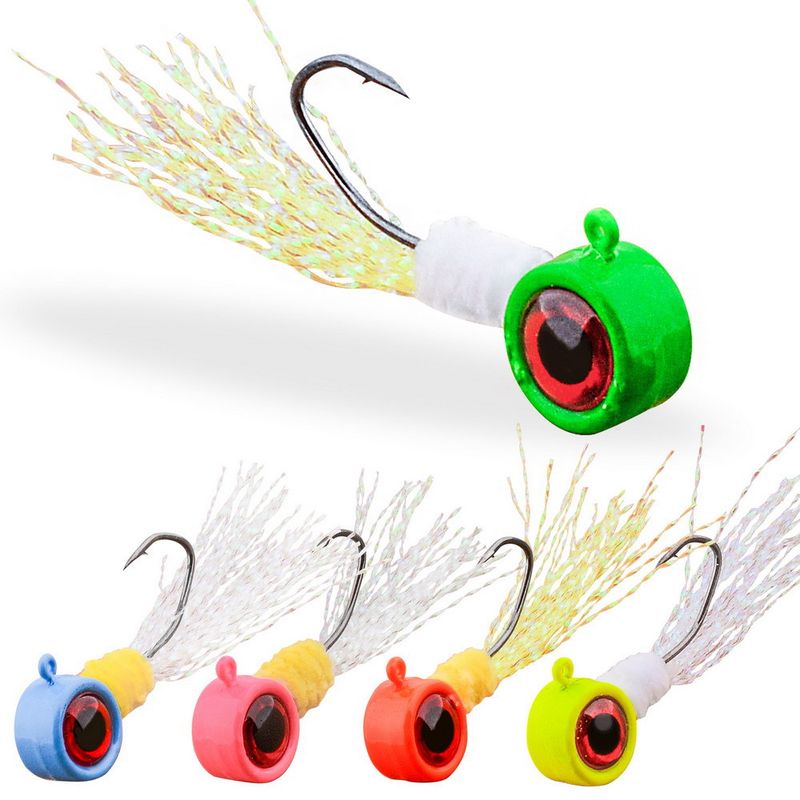 5 szt./opakowanie główka ołowiana Big Eye Jig wiązana na haczyki do połowu muchowego z piórami_voghion.com