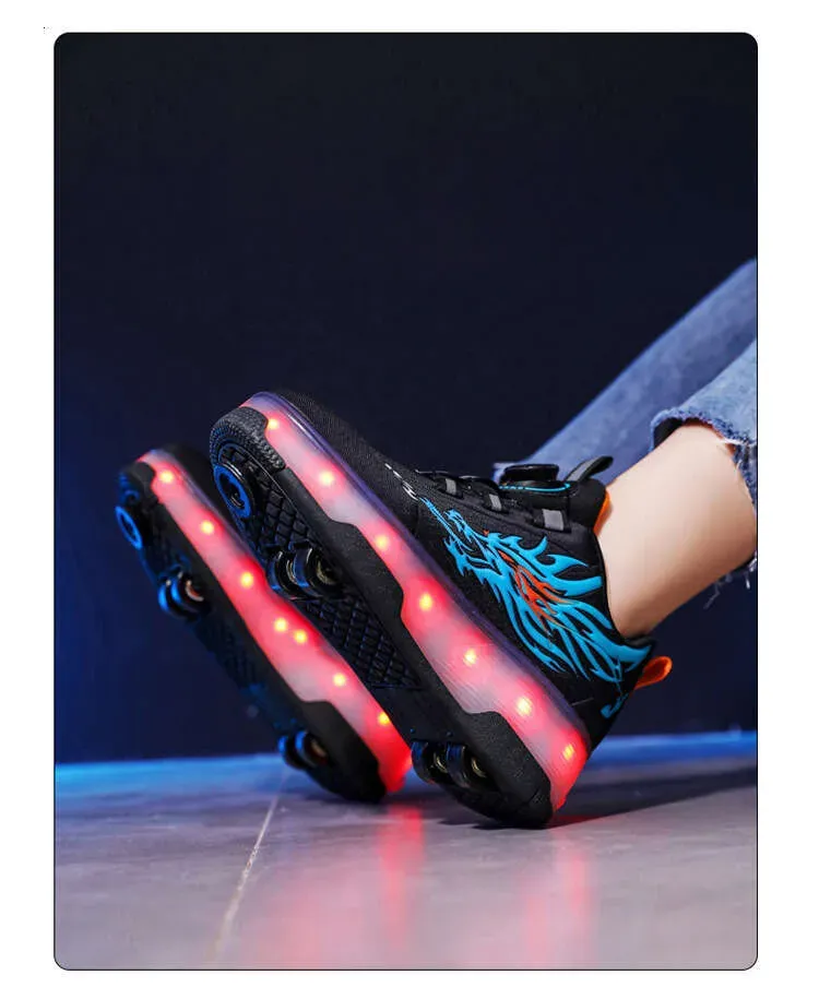 Neuer Rollschuhstil, versandkostenfrei, neue kleine Vierrad-Sportschuhe für Jungen mit Leuchtfunktion, fliegend_voghion.com