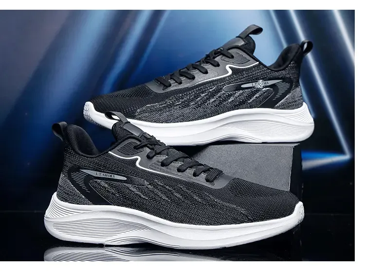 Men's Sneakers Thick Soled Plus Size Platform Light Tenis Masculino Running Sneaker Mesh Breathable Training Casual Shoes 2024_voghion.com