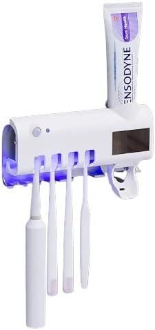 THE PERFECT PART UV Disinfector, Toothbrush Holder, Cleaning Agent, and Automatic Toothpaste Dispenser_voghion.com