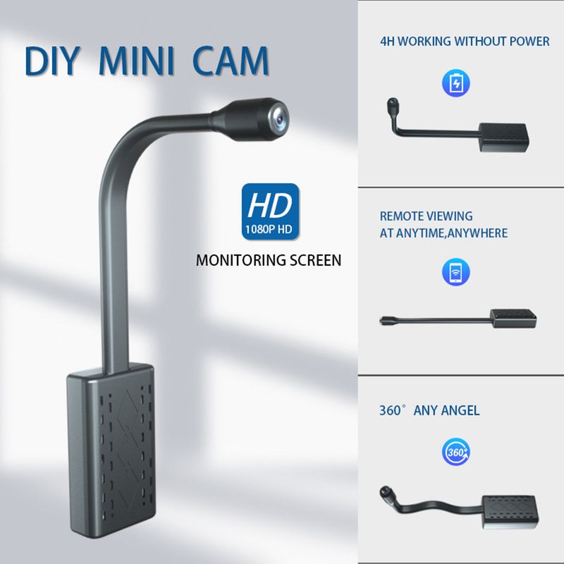 Minikamera 1080P HD Trådløs WiFi-overvåking Sikkerhetsbeskyttelse Rommonitor Videokameraer Videoovervåking Smart_voghion.com