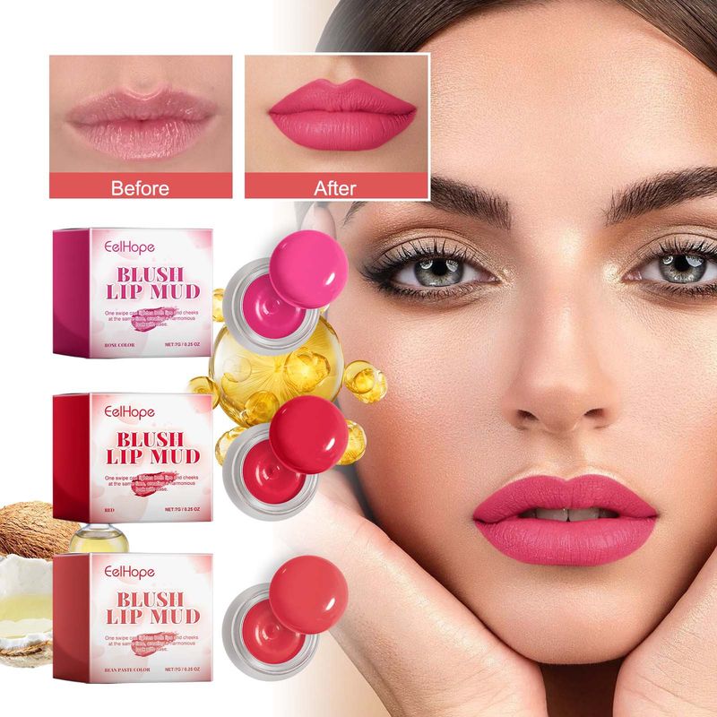 EELHOPE Light Down Mist Lippenstift Gesichts-Makeup Multifunktions-Puder Rougestift_voghion.com