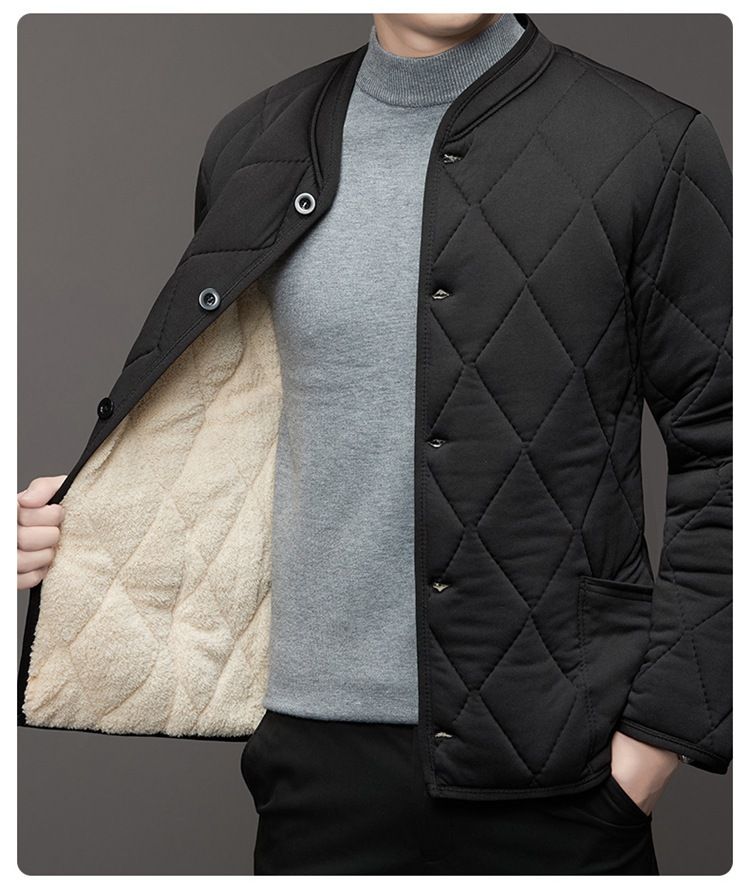 2025 Middle-aged And Elderly Men's Warm Camel Wool Dad's Winter Coat Fleece Lined Thickened Cotton Padded Jacket Top_voghion.com