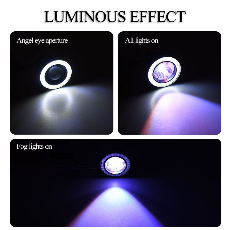 kuuma myynti LED enkelisumuvalo RGB kaukosäädin etusumuvalo 3,0/3,5 tuuman cob demon angel eye_voghion.com
