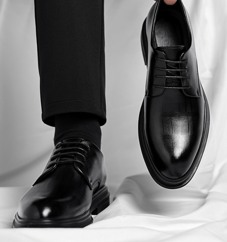 Männer fir geschäftlech formell Kleedung, britesch Stil Casual Héicht Erhéijung, 8cm Kostüm, Schong fir Hochzäitslieder Schong_voghion.com