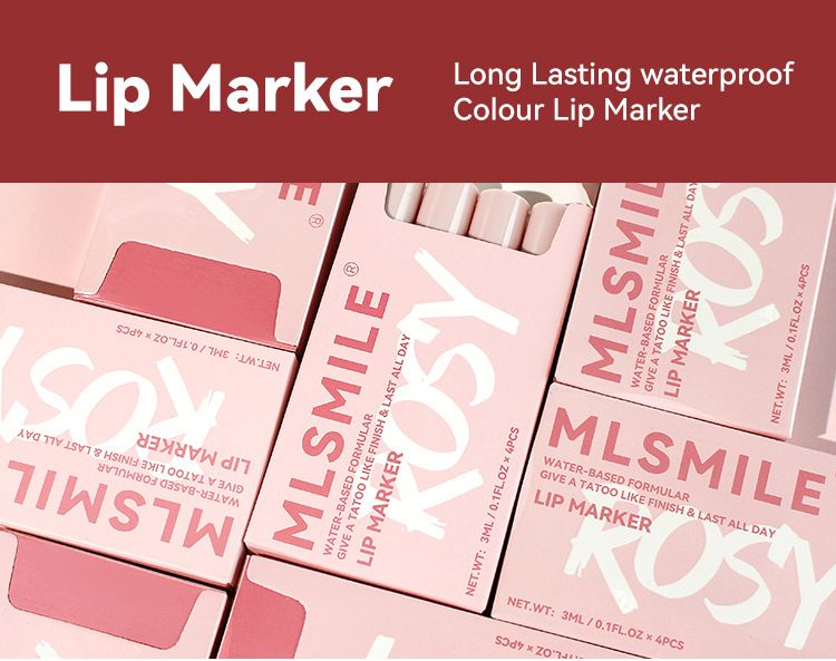 MLSMILE Stylo à lèvres antiadhésif longue durée, facile à colorer, crayon à lèvres mat, marqueur, rouge à lèvres, eau_voghion.com