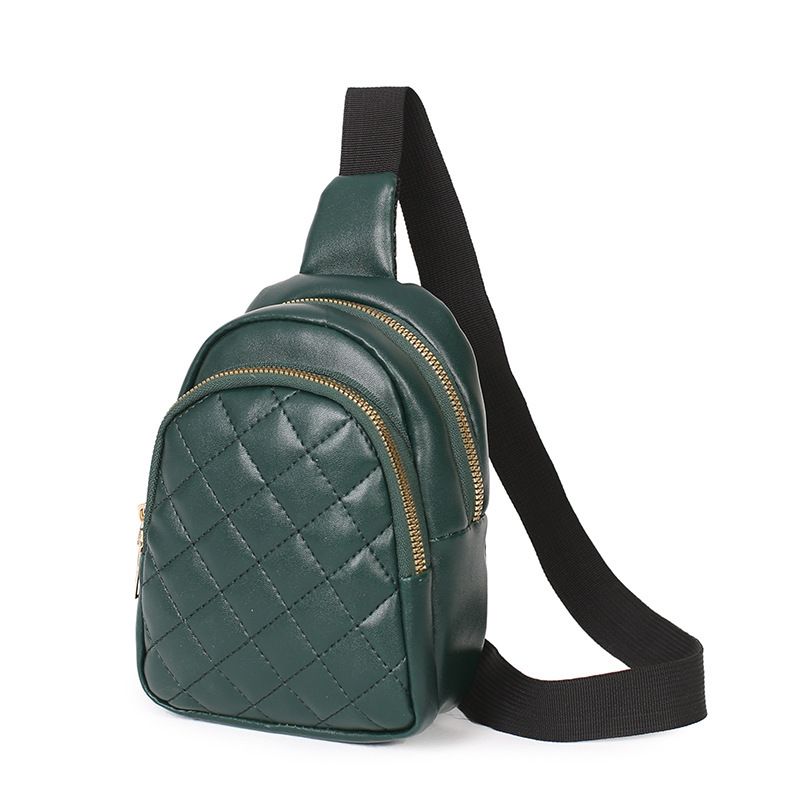 Sac à bandoulière matelassé brodé pour femme, sacoche de poitrine à double couche pour ranger téléphone_voghion.com