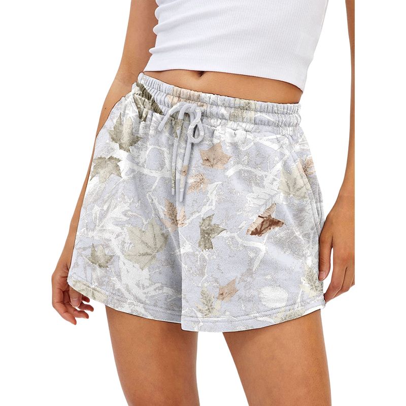 2025s 2025 New Women's 3D Printed Drawstring Casual Shorts_voghion.com