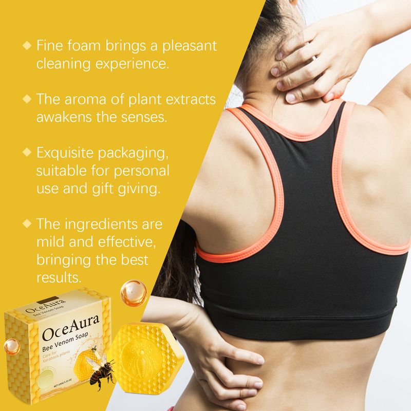 Oceaura Bee Venom Soap For Deep Body Cleansing, Moisturizing, Brightening And Improving Skin And Bathing Body Soap_voghion.com