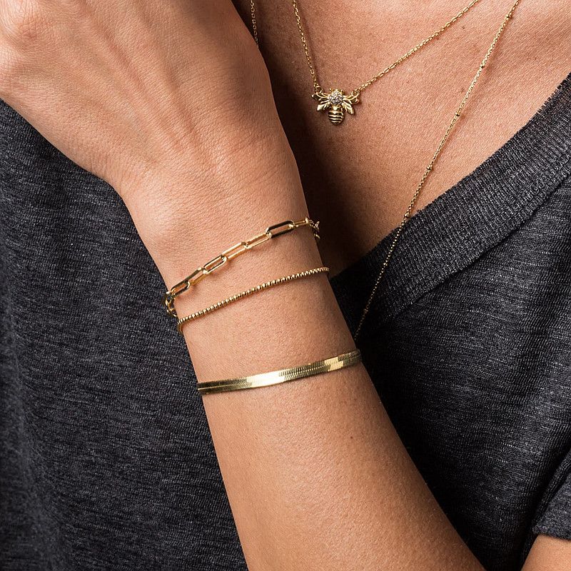 Braccialetto bohémien multistrato regolabile con catena a forma di cuore, stile punk a forma di serpente e osso, con personalità mista_voghion.com