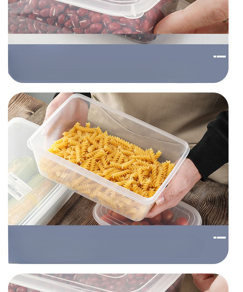 Rectangular Thickened Grade PP Fresh-Keeping Plastic Fruit Meat Food Refrigerator Box Refrigerated Storage Container_voghion.com