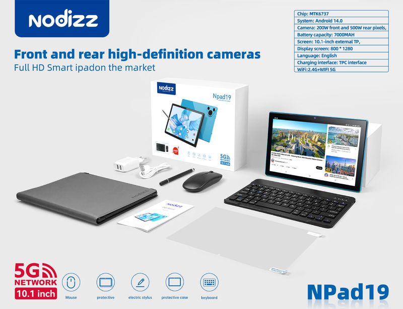 Tabletek Új Npad19 Tablet Számítógép 10.1 Hüvelykes Nagy Kijelző Android Rendszer Kártya Behelyezése WIFI Dual SIM Kártya Dual Kamera_voghion.com