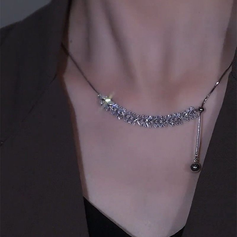 ircon Wheat Ear For Women's Niche Adjustable Collarbone 【 】 Fashion, Design, Chain,_voghion.com