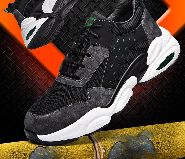 Zapatillas de deporte a prueba de pinchazos para hombre, botas de seguridad indestructibles con punta de acero, zapatos masculinos_voghion.com