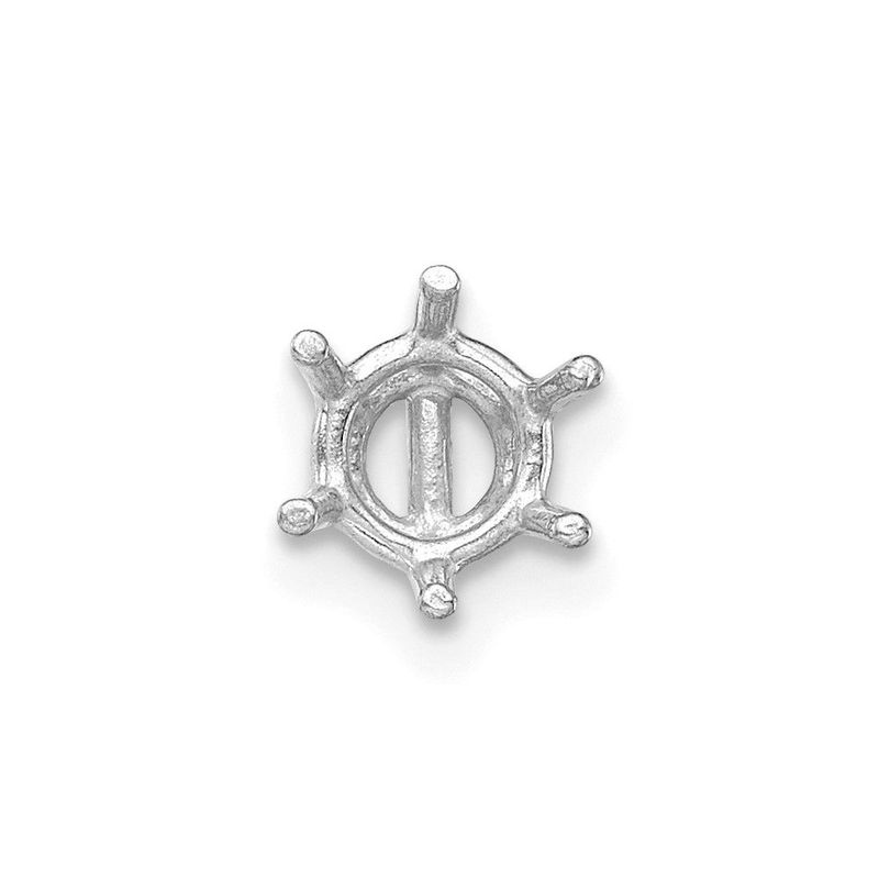 14kw Round 6-Prong .33ct. Cast Basket Post Earring Mounting_voghion.com