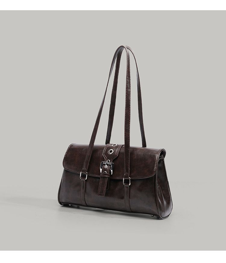 Trendy Vintage-Inspired Shoulder Bag - Stylish Crossbody Handbag For Women With Magnetic Closure & Inner Zipper Pocket, Medium Size_voghion.com