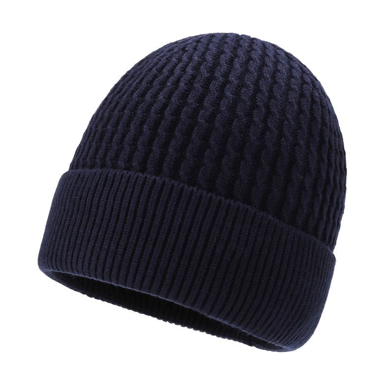 Hat, men's coldproof knitted plush thickened warm wool cotton hat, winter cycling windproof and cold hat_voghion.com