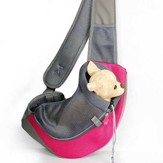Lihanbao Pet Filhote de Cachorro Gato Viagem Transportadora Bolsa de Ombro Malha Conforto Sling Mochila-Azul S_voghion.com