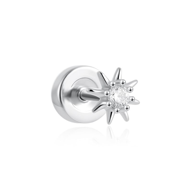Set di gioielli da donna alla moda, in acciaio inossidabile, piercing singolo all'orecchio, versatile, con zircone, chiodo a osso, asta dritta, vite, gioielli per l'orecchio_voghion.com