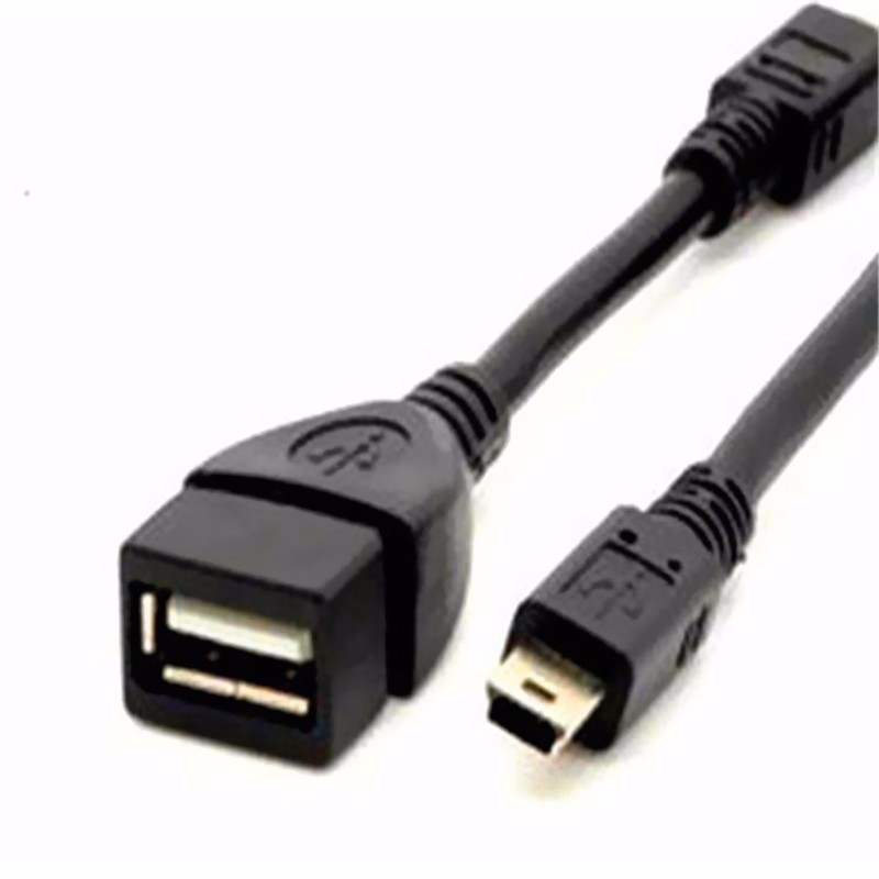 Test before send USB A Female to Mini USB B Male Cable Adapter 5P OTG V3 Port Data Cable For Car Audio Tablet For MP3 MP4_voghion.com