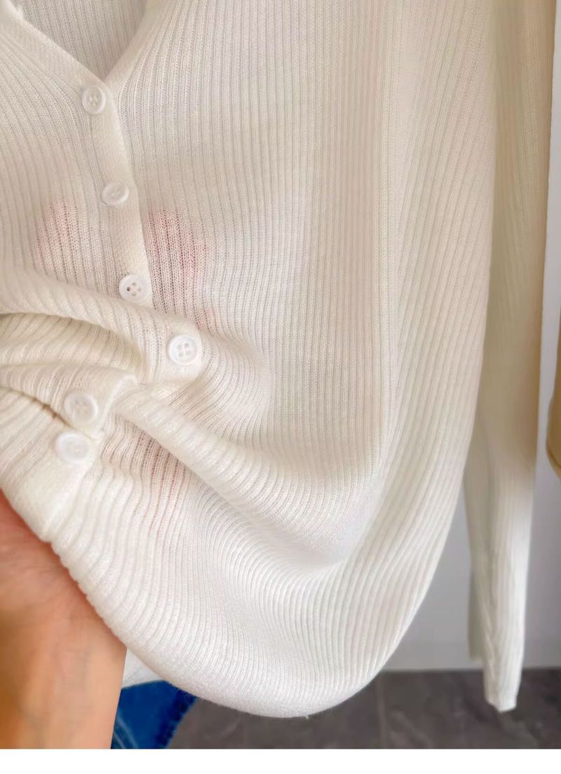 ragazza 6 lana latte blu corto lavorato a maglia per donna primavera e autunno cardigan a maniche lunghe piccolo profumo stile strato interno base_voghion.com