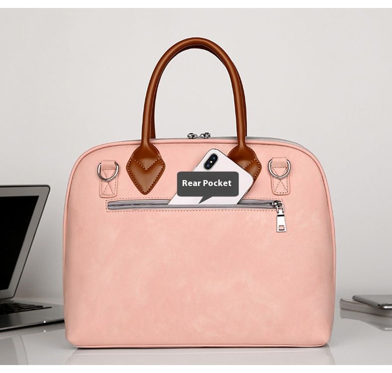 Fashionable Business Computer Bag Handheld Single Shoulder Laptop Bag Large Capacity Briefcase Waterproof And Seismic Resistant Bag_voghion.com