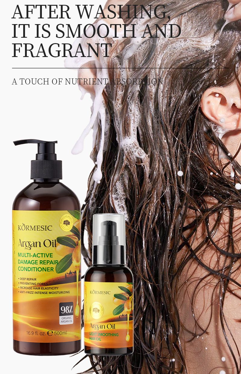 KORMESIC Olio per capelli balsamo ammorbidente leggero all'olio di Argan_voghion.com