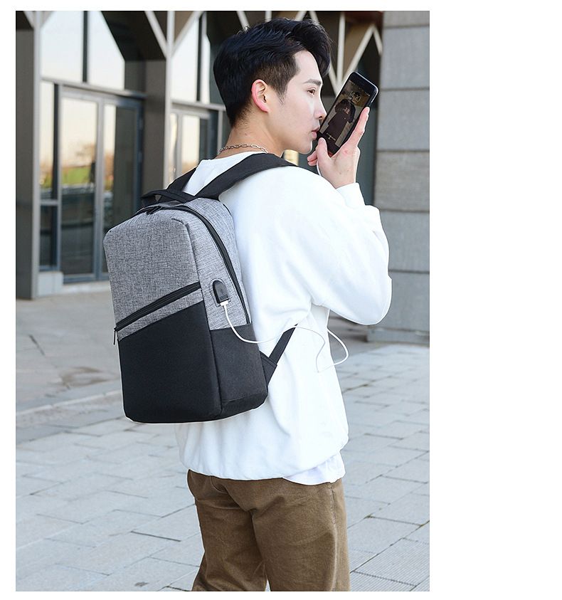 New Fashionable Three Piece Student Backpack, Men's Backpack, Korean Version Leisure Bag, Computer Bag_voghion.com