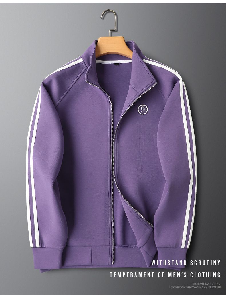 Vêtements pour hommes Léger luxe hommes et femmes même style coloré décontracté sport costume dopamine porter automne mode côté rayé deux pièces costume beau_voghion.com