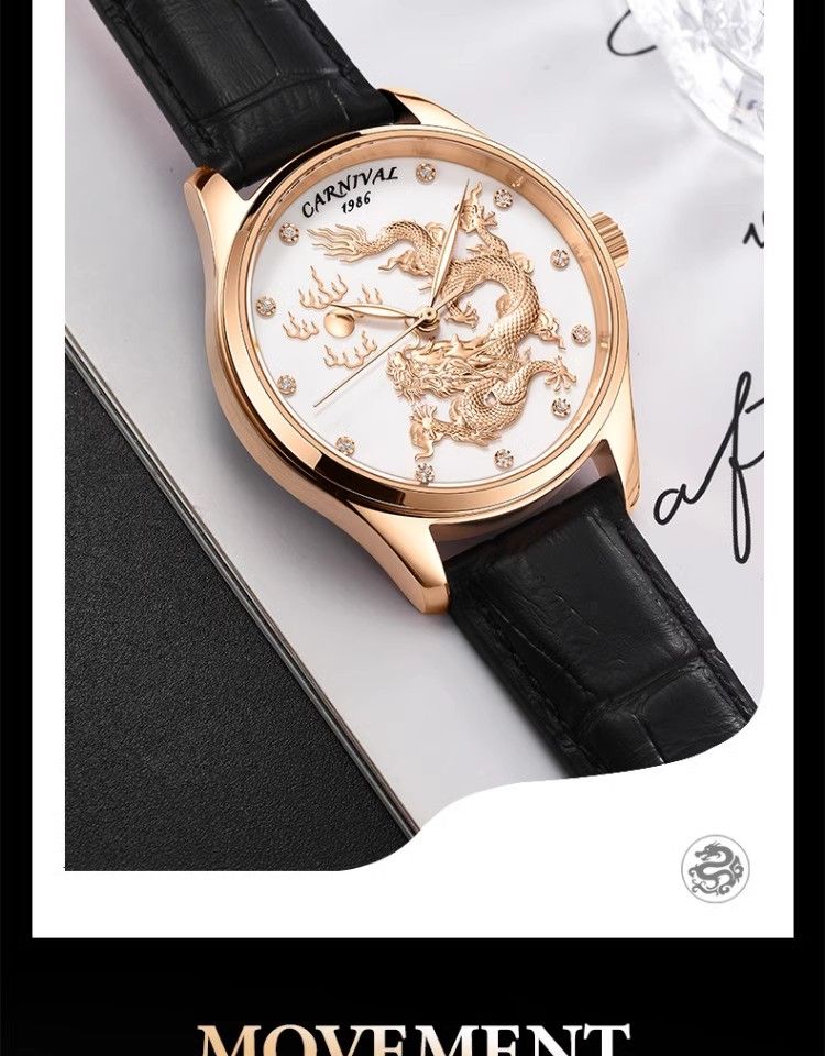 CARNIVAL Mens Automatic Dress Watch Brand Luxury Mechanical Wristwatches For Men Original NH36 Movement Waterproof Reloj Hombre_voghion.com