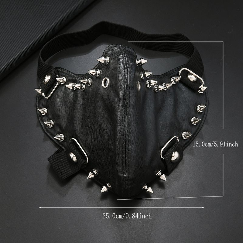 Maschera per feste di Halloween con rivetti in lega creativa e accessori da uomo alla moda_voghion.com