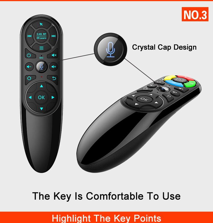 Q6 PRO télécommande vocale 2.4G souris aérienne sans fil avec Gyroscope rétro-éclairé apprentissage IR pour Android TV Box H96 MAX X96_voghion.com